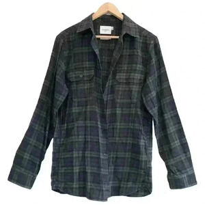 🌈 6/$60, Good Fellow & Co Flannel, Green/Blue/Black, Plaid, Size Medium